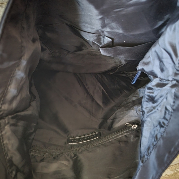 Nautica Black Foldover Large Backpack Bag Adjustable Straps Zip Pocket Buckle - Picture 8 of 11